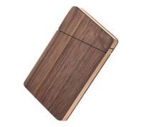 HOMOCONO Porte-Cartes Magnétique en Bois de Noyer, Étui Fin et Pratique, Rangement Multiple pour Cartes de Visite, Accessoire Bureau pour Hommes en Contexte Professionnel