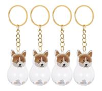 HOMOCONO Porte-clés Commémoratif pour Poils d'animaux 4pcs en Abs, Léger et Polyvalent, Boîte de Rangement Unique pour Usage Quotidien et Décoration de Paquet