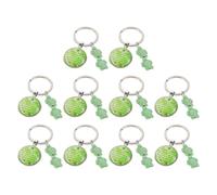 HOMOCONO Porte-clés en Alliage de Zinc 10 Pièces Vert Tortue de Mer Compact et Robuste, Charme Inspirant et Fêtes Étudiantes, Accessoire de Voyage Pratique pour Présents Enseignants