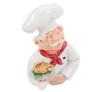 HOMOCONO Porte-Clés Mural Figurine Chef Dessin Animé Adhésif Puissant Support Rangement Câbles et Prises Décoration la Cuisine Créative Original pour Salle de Jeux