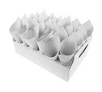 HOMOCONO Porte-Cornets en Carton Blanc 30 Trous Support pour Cônes à Confettis de Fleurs, Boîte Réutilisable pour Bouquet de Mariage, Accessoire de Fête Pratique