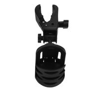 HOMOCONO Porte-gobelet Multifonction pour Pied de Micro et Support D'instruments, Rotation 360°, Installation Rapide, Compatible Large Gamme de Tasses et Bouteilles, Noir Abs Caoutchouc