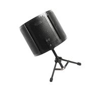 HOMOCONO Protection du Microphone D'enregistrement Bonnette Anti-vent Noire en Mousse et Métal, Angle Réglable, Ensemble à Trois Panneaux pour Diffusion et Karaoké en Réseau
