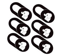 HOMOCONO Protection Webcam Coulissante Lot de 6 pour Ordinateur Portable, Cache Caméra Design Éléphant, pour Télétravail et Visioconférence