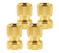HOMOCONO Raccord Rapide pour Tuyau D’Eau 1/2 Pouce, Lot de 4, Cuivre