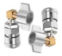 HOMOCONO Raccords Compresseur Air 2 Pièces Coupleur Rapide Argenté Coude, Conçus pour Soufflette et Nettoyage Industriel de Tuyaux d'Air