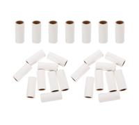 HOMOCONO Recharge de Rouleaux Adhésifs pour Épilateur à Rouleau 25pcs en Papier Blanc, Mini Design Portable, Remplacement Facile, pour Poils d'animaux et Poussière à Domicile Déplacement