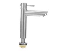 HOMOCONO Robinet de Cuisine Acier Inoxydable Robinet Simple Eau Froide pour Lavabo de Salle de Bains et Cuisine Design Moderne Installation Simplifiée Durable et
