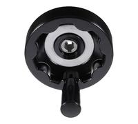 HOMOCONO Roue à Main Ripple en Bakélite Noire Poignée Tournante Pliable, Compatibilité Large et Remplaçable pour Machines-outils Industrielles