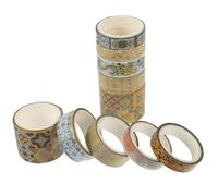 HOMOCONO Ruban Adhésif Décoratif Washi en Papier Processus de Dorure, 10 Rouleaux pour Scrapbooking et Projets Artistiques Créatifs