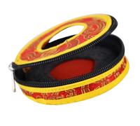 HOMOCONO Sac de Rangement pour Cloche Tibétaine de Étui de Transport pour Cymbales Tingsha Pochette Népalaise avec Fermeture Éclair Moyenne Protection et Cadeau Couleur