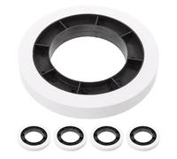 HOMOCONO Sangles Bancaires en Papier Blanc pour Organiser Billets, Design Rond, Pack de 5 Rouleaux, pour Banques et Commerces de Détail