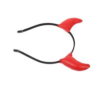 HOMOCONO Serrage-tête Cornes de Diable en Cuir Rouge Unique, Pratique et Facile à Porter pour Fête D'anniversaire et Mascarade Halloween