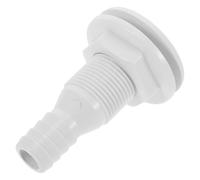 HOMOCONO Soupape de Vidange pour Bateau Blanc en Plastique 3/4 Pouce, Évacuation et Prévention des Fuites, pour Yacht et Plaisance