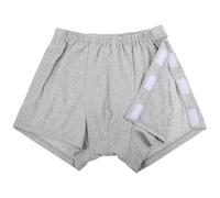 HOMOCONO sous-Vêtements pour Hommes en Coton Léger Taille L Culotte de Protection pour Incontinence Adulte Ouverture Latérale Facile à Enfiler pour Rééducation Postopératoire et Soins