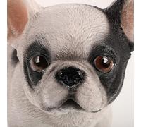 HOMOCONO Statue de Bulldog Résine Étanche Décoration Réaliste pour Jardin Pelouse et Intérieur Figurine Mignonne pour Maison et Bureau