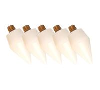 HOMOCONO Stylo à Cire Double Tête pour Pose de Strass, Accessoires en Métal et Cire Blanc, 5 Pièces, pour L'art du Diamant Décoration des Ongles