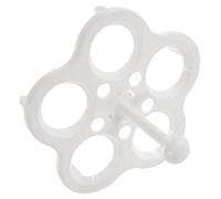 HOMOCONO Support à Œufs Vapeur Grille 5 Cases en Plastique Réutilisable Blanc Résistante à Haute Température, Lot de 2 Pièces pour Accessoires la Cuisine Vapeur