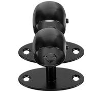 HOMOCONO Support de Inoxydable Courante pour Escalier Acier Main et Noir, Lot 2pcs Fixation Stable Installation Facile pour Décoration Intérieure