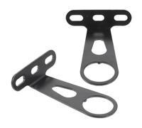 HOMOCONO Support de Phare de Vélo en Acier Noir 2pcs pour Éclairage Sécurisé Lors des Balades Nocturnes Design Élégant et Installation Facile
