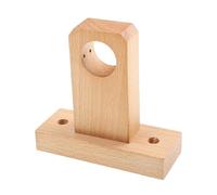 HOMOCONO Support de Tringle en Bois pour Salle de Bain Trou Carré Unique, Compatible Tringles à Rideaux et Rideaux de Bain