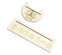 HOMOCONO Support en Bois Support Décoratif Créatif et Délicat Forme Lune et Rectangle pour Cartes de Tarot pour Cartes Divinatoires, pour Décoration de Bureau ou Bar