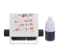 HOMOCONO Tampon à Rouleau D'apprentissage Mathématique Plusieurs styles Réutilisable en PP pour Addition et Soustraction 1 Set pour Élèves, pour Exercices Scolaires Plusieurs styles