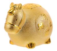 HOMOCONO Tirelire en céramique représentant Un Cheval, Symbole du Chinois, boîte d'épargne, Feng Shui, Richesse, Pot à pièces, Statue de Cheval en Porcelaine