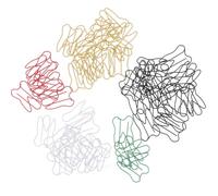 HOMOCONO Trombones pour Document Forme Dent 60 Pièces Mix de Couleurs Clips Marque-Pages pour Bureau et Organisation Scolaire Couleur Aléatoire