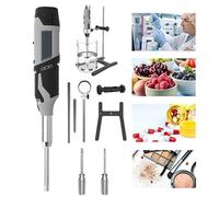 Homogénéisateur de dispersion à haute vitesse, émulsifiant de laboratoire avec 2 têtes de travail et support, mélangeur de tissus cellulaires de laboratoire avec vitesse réglable (modèle de charge, 10