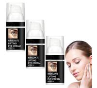 Homomdy Crème lifting instantanée pour les yeux, élimine les cernes et les yeux gonflés, anti-âge, réduit les ridules et le teint terne, hydrate la zone, peau d'apparence plus jeune (3PCS)