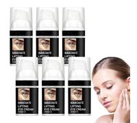 Homomdy Crème lifting instantanée pour les yeux, élimine les cernes et les yeux gonflés, anti-âge, réduit les ridules et le teint terne, hydrate la zone, peau d'apparence plus jeune (6PCS)