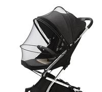 Homord Moustiquaire Poussette et Landau Universelle,Filet Anti-Insectes | Double fermeture éclair et tiges de support, filet résistant aux déchirures pour protéger bébé des moustiques en poussette