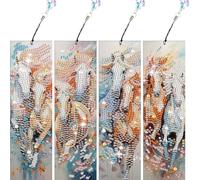 Homorro Diamond Painting Marque Page Cadeau Fille 6 7 8 9 10 11 12 ans Anniversaire Cheval Deco Diament Enfant Bricolage Loisir Creatif Activités Manuelles Enfants