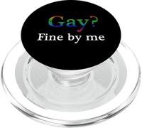 Homosexuel ? Fine by Me, Une alliée LGBTQ Queer pour la Gay Pride Alliance PopSockets PopGrip pour MagSafe