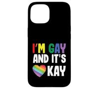 Homosexuel Gay Pride LGBT Month I'm Gay and It's Okay Coque pour iPhone 15