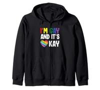 Homosexuel Gay Pride LGBT Month I'm Gay and It's Okay Sweat à Capuche