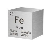 HOMOSTARRY Cube De Fer De 1 Pouce, Élément De Densité De Métal De 2,54 Cm, Pureté De 99,95%, Outil D'enseignement, Cadeaux Pour Étudiants, Professeurs, Amateurs De Chimie, Collection