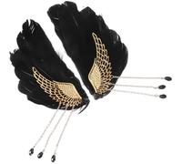 Homoyoyo 1 Barrettes à Plume Accessoires Élégants pour Fêtes Mariages et Performances Clips Cheveux Pratiques et Durables avec Design Unique
