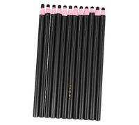 Homoyoyo 1 Boîte Crayon Gras Noir sans Taillage Stylo de Marquage Pelable Multi Surfaces pour Textile Cuir Verre et Boîte Pratique pour Usage Domestique et Professionnel