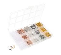 Homoyoyo 1 boîte Kit DIY pour Boucles Oreilles avec Tiges Plates et Fermoirs Sécurisés Accessoires de Création Faciles à Utiliser pour Matériel de Montage pour Bijoux Personnalisés