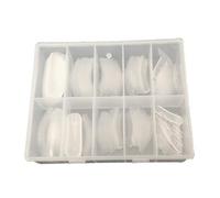 Homoyoyo 1 Boîte Moule pour Nail Art, Formes D'extension D'ongles Incurvées en Plastique, Échelle, Différentes Tailles, pour Extension D'ongles et Soin des Doigts, Outil de Salon DIY