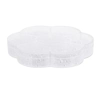 Homoyoyo 1 Boîte Perles Nacrées Demi-sphériques Blanches en Abs pour Manucure et Loisirs Créatifs, Accessoires Pratiques Boîte de Rangement pour Décoration D'ongles