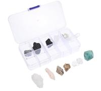 Homoyoyo 1 Boîte Spécimen de minerai kit d'identification de roche collections de roches pour enfants kits de roche Décoration des ménages spécimen de pierres minérales d'enseignement