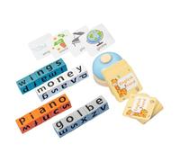 Homoyoyo 1 Ensemble Anglais Jeux de Lettres Jeux d'orthographe Jeu d'association de l'alphabet Mots Anglais Apprendre des Cartes Jeux éducatifs Casse-tête Lettre Bois