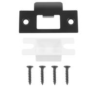 Homoyoyo 1 Ensemble Boucle à ardillon verrouillable Plaque de sécurité de Porte gâche de Porte Universelle Serrure Porte verrou de Porte Serrure de Porte gâche de pêne Dormant Métal Black