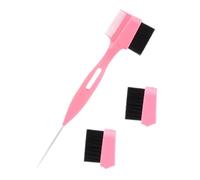 Homoyoyo 1 ensemble Brosse à Sourcils Portable avec Têtes Brosse Double Tête pour Coiffure et Finition Outil de Beauté Pratique et Hommes Couleur Rose PVC