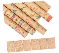 Homoyoyo 1 Ensemble ensemble de papier d'emballage ruban adhésif double face anniversaire pendant la nuit Marguerite rose matériaux d'emballage papier d'emballage actuel papier kraft