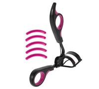 Homoyoyo 1 Ensemble Recourbe Cils Portable avec Coussinets Silicone de Remplacement Outil Ergonomique pour Curl Naturel des Cils pour Voyages et Types Yeux et Noir