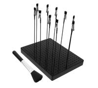 Homoyoyo 1 Ensemble Support de Peinture Modèle avec Clips Crocodile Flexibles et Brosse de Nettoyage Kit Complet pour Aérographes et Bricolage de Figurines Base Métallique pour Séchage de